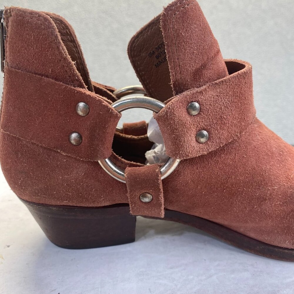 Frye Rusty Brown Women's Ray Harness Back Zip Ankle Boot US Size 8M Booties - Picture 7 of 13